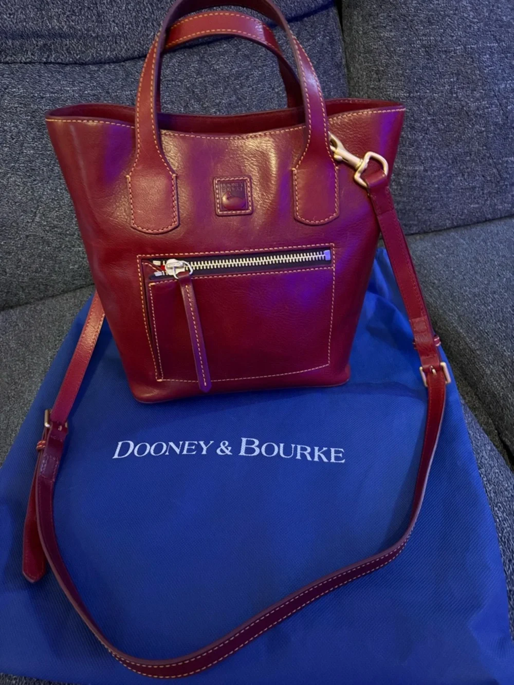 Dooney & Bourke Florentine Brinley Bordeaux Satchel Top Handle Bag - Picture 1 of 14